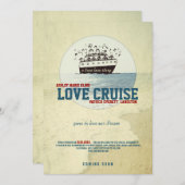 住むために巡航行く愛私達の夢! 招待の結婚 招待状 (正面/裏面)