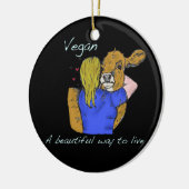 住むビーガンAの美しい方法オーナメント セラミックオーナメント (左)