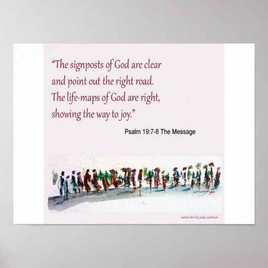 住むポスターの言葉 – 群衆と看板 ポスター (正面)