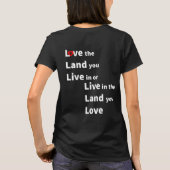 住む土地を愛し、愛する土地に生きる Tシャツ (裏面)