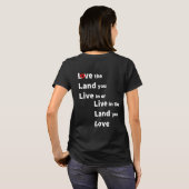 住む土地を愛し、愛する土地に生きる Tシャツ (裏面フル)