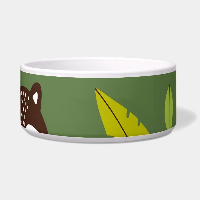 住む森の仲間たち: スカンジナビアの子供向け模様。 ボウル (正面)