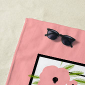 住んでいるシックなビーチTOWEL_ "夢の"花柄 ビーチタオル (インサイチュ)