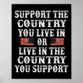 住んでいる国を応援するTシャツ 7月4日 ポスター (正面)