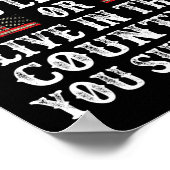 住んでいる国を支援するTシャツ 7月4日 ポスター (角)