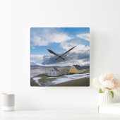 住コンテンポラリー宅 スクエア壁時計 (ホーム)