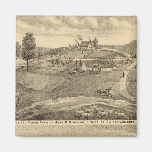 住宅とストックファーム マグネット (正面)