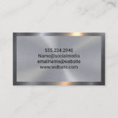 住宅と大工の道具 | メタリック 名刺 (裏面)