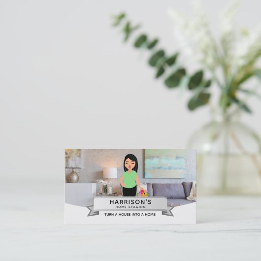 住宅のステージングロゴ名刺 名刺 (スタンド正面)