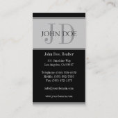 住宅の不動産仲介業者のストライプのLt Grey 名刺 (裏面)