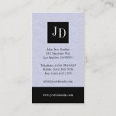 住宅の不動産仲介業者の不動産のモノグラムプラチナ 名刺 (裏面)