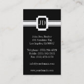 住宅の不動産仲介業者の不動産の金ゴールドのリボン 名刺 (裏面)