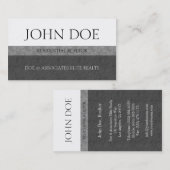 住宅の不動産仲介業者の不動産ブローカーの白書 名刺 (正面/裏面)