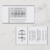 住宅の不動産仲介業者の印はW/Wを研ぎます 名刺 (正面/裏面)