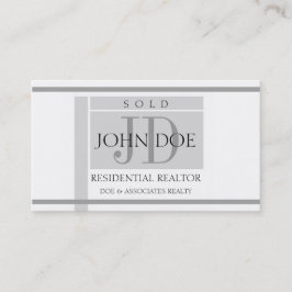 住宅の不動産仲介業者の印はW/Wを縞で飾ります 名刺