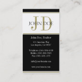 住宅の不動産仲介業者の金ゴールドは縞で飾ります 名刺 (裏面)