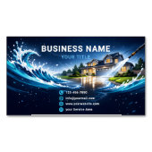 住宅の圧力洗浄　スターリーブルー マグネット名刺 (正面)