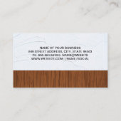 住宅の屋根 |木製の広い壁 名刺 (裏面)