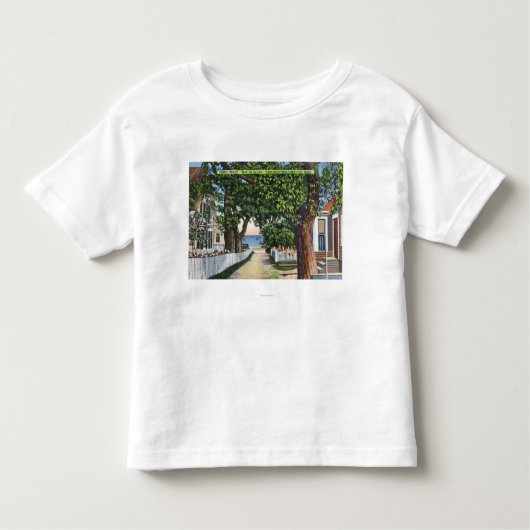 住宅の通り場面 トドラーTシャツ (正面)
