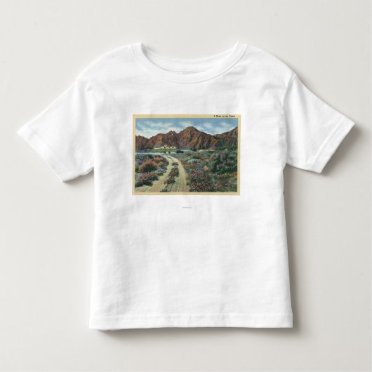 住宅のCaliforniaScenicの砂漠の眺め トドラーTシャツ (正面)