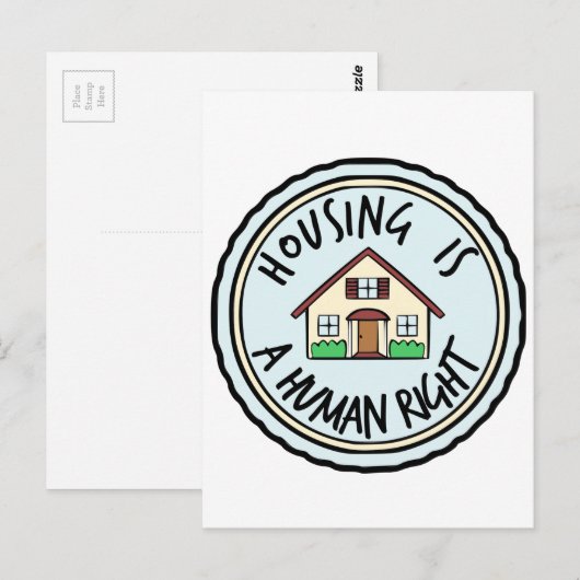 住宅は右はがき ポストカード (正面/裏面)