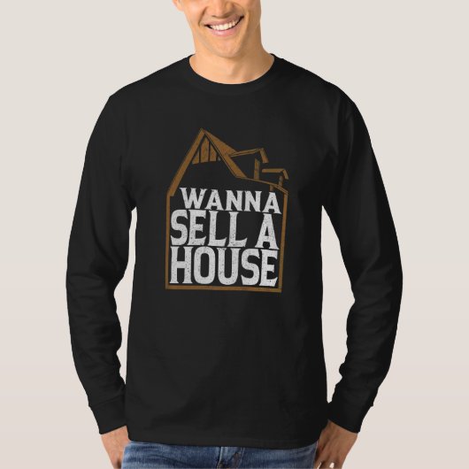 住宅を売りたいブローカー 抵当権設定ローン担当者 Tシャツ (正面)