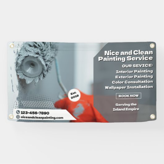 住宅カスタマイズ商絵画業 横断幕 (横)