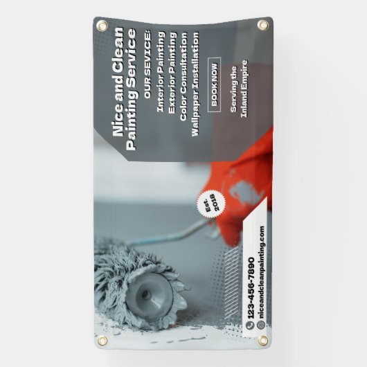 住宅カスタマイズ商絵画業 横断幕 (縦)