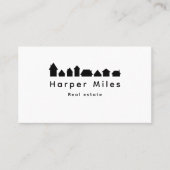 住宅シルエ実在ットエステートビジネスカード 名刺 (正面)