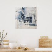 住宅スケッチ図 ポスター (キッチン)