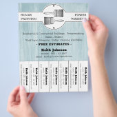 住宅ペイント・デコレーション請負業者プロフェッショナル チラシ (手)