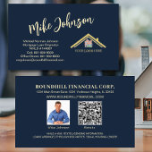 住宅モダンローンプロフェッショナルロゴQRコード 名刺