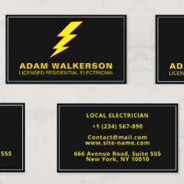 住宅モダン電ミニマル気工事士、稲妻 名刺
