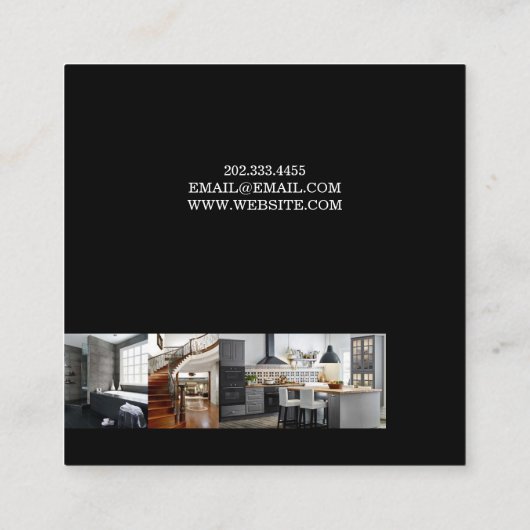 住宅リフォーム請負業者建築 スクエア名刺 (裏面)