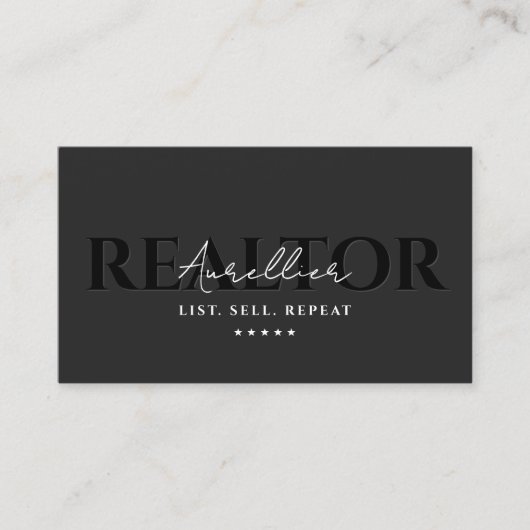 住宅ローン不動産仲介業者ブローカーチャークスクリプト 名刺 (正面)