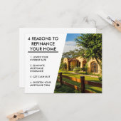 住宅ローン会社のマーケティングの再融資 カード (正面/裏面インサイチュ)