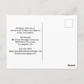 住宅ローン会社の広告ポストカードの再融資 ポストカード (裏面)