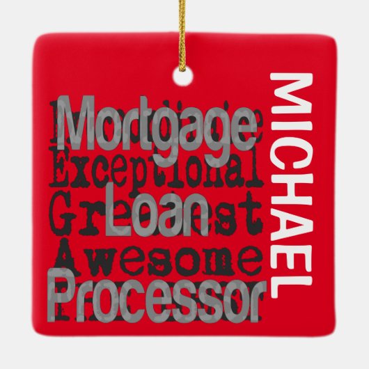 住宅ローン処理業者の並外カスタム セラミックオーナメント (裏面)