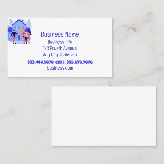 住宅ローン・ブローカー専門家住宅 名刺 (正面/裏面)