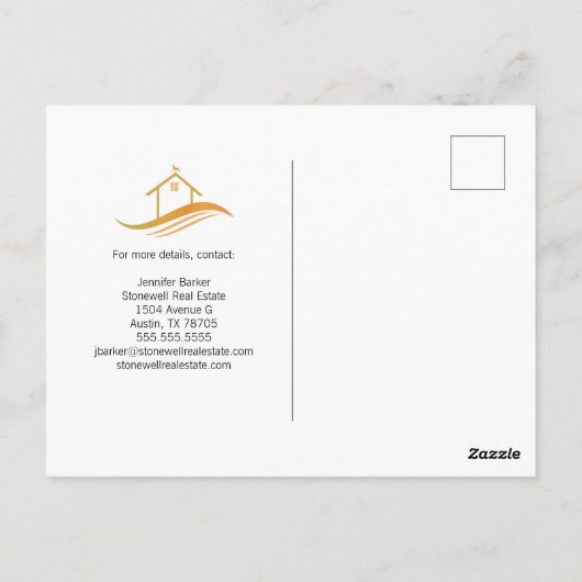 住宅不動産上場実在写真マーケティング ポストカード (裏面)