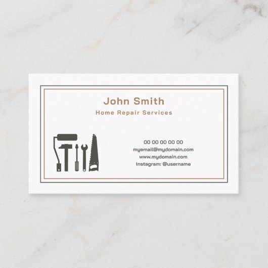 住宅修理サービス名刺 名刺 (正面)