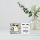 住宅修理ロゴ | 建築 | スチール 名刺 (スタンド正面)