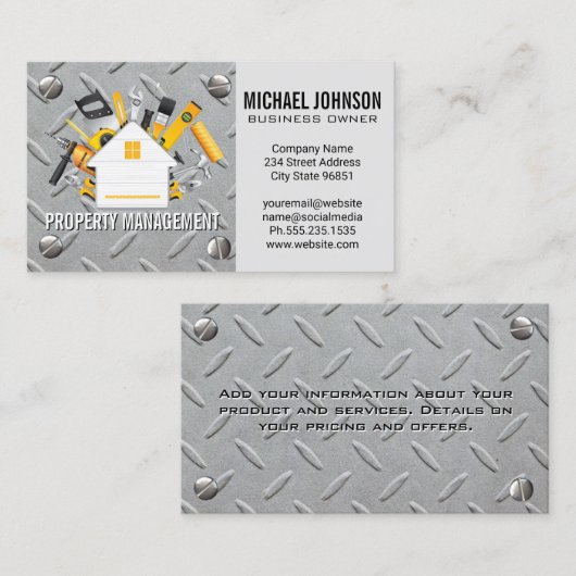 住宅修理ロゴ |鋼ねじ 名刺 (正面/裏面)