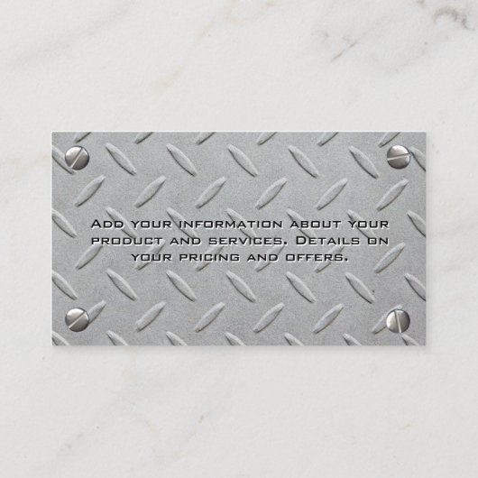 住宅修理ロゴ |鋼ねじ 名刺 (裏面)