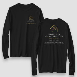 住宅修繕業者 ブラックゴールド ワークTシャツ Tシャツ