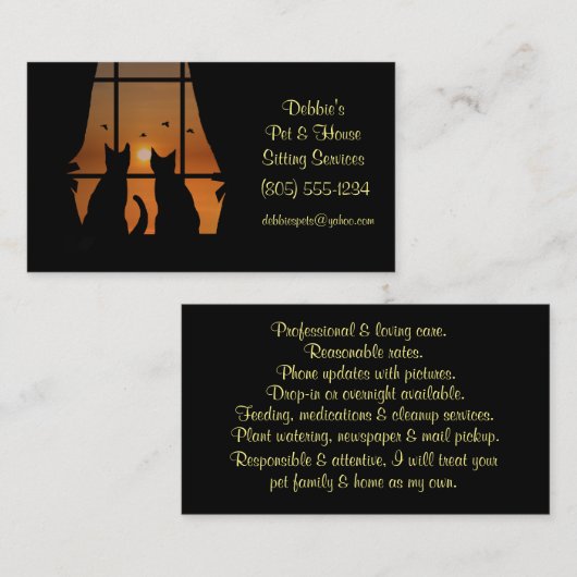 住宅及びペット用着座名刺 名刺 (正面/裏面)