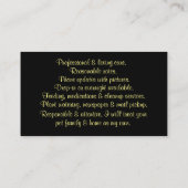 住宅及びペット用着座名刺 名刺 (裏面)