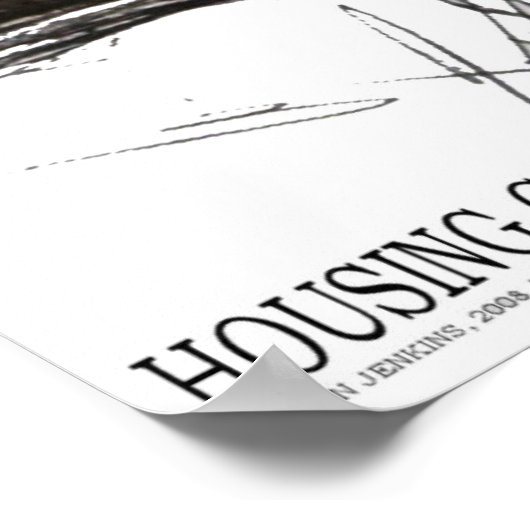 住宅墜落 ポスター (角)