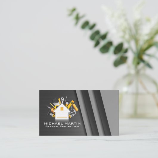 住宅大工ツール | 元請負人 名刺 (スタンド正面)