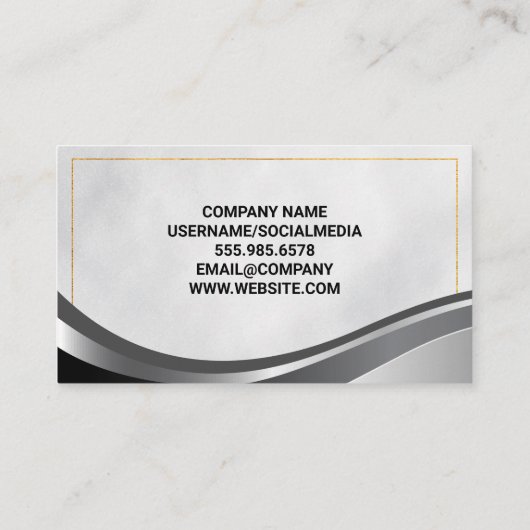 住宅室 | 金属金ゴールド 名刺 (裏面)